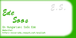 ede soos business card